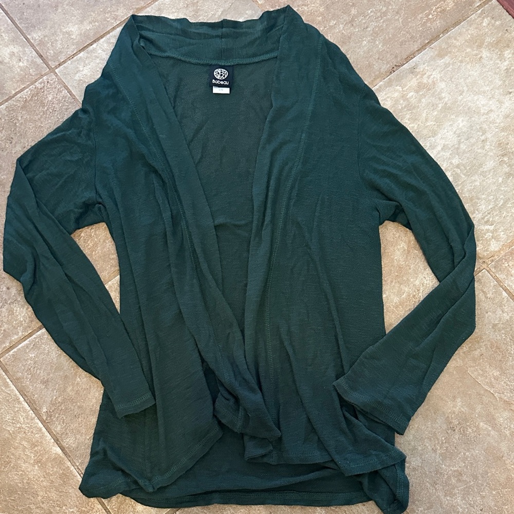 Bobeau Olive Knit Cardigan size large
